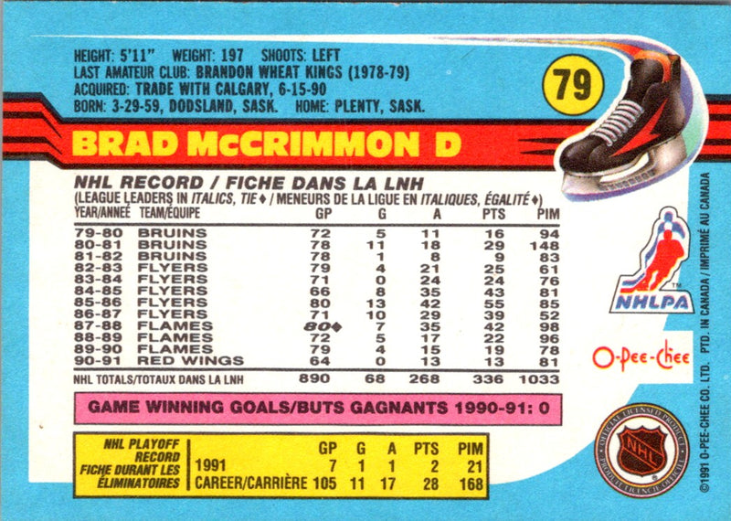 1991 O-Pee-Chee Brad McCrimmon