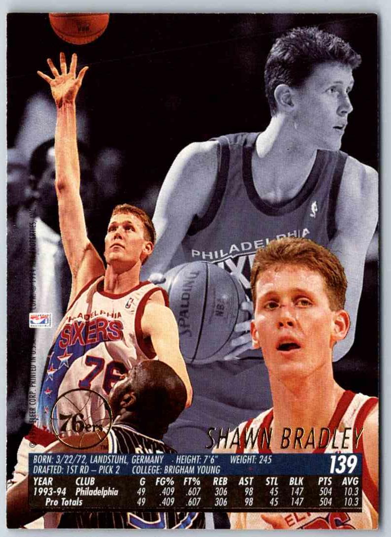 1995 Fleer Ultra Shawn Bradley