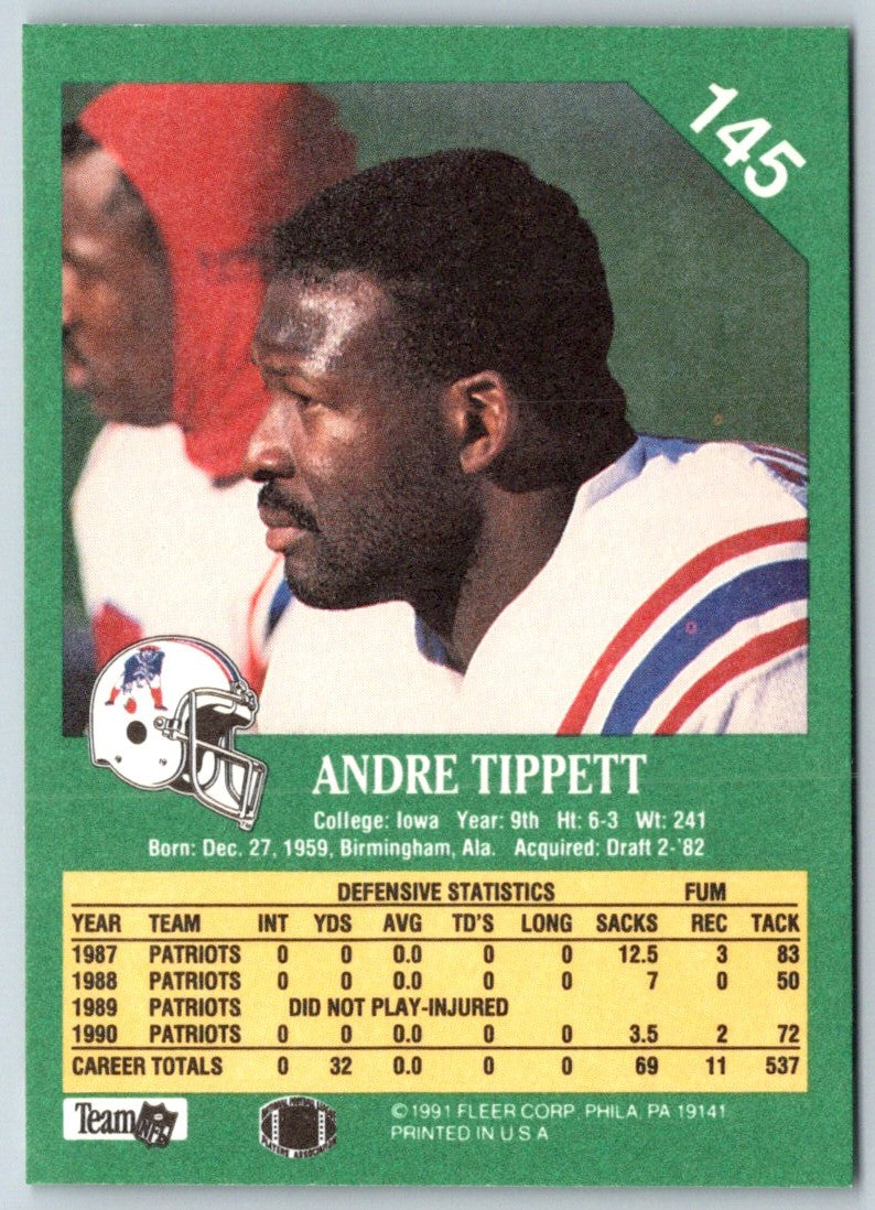 1991 Fleer Andre Tippett