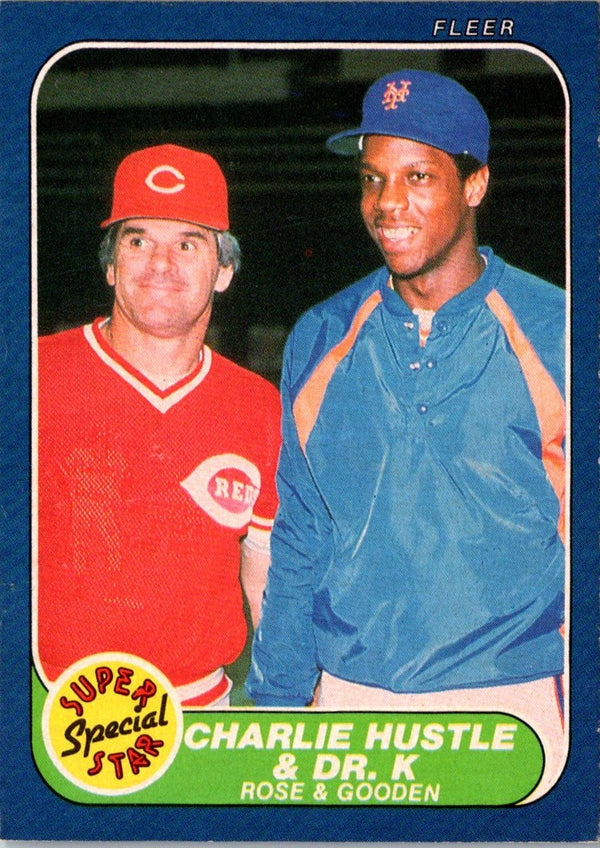 1986 Fleer Pete Rose/Dwight Gooden #638