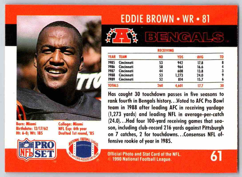 1990 Pro Set Eddie Brown