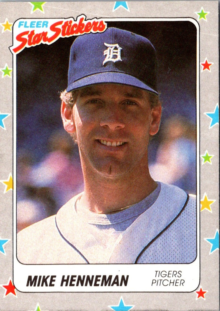 1988 Fleer Star Stickers Mike Henneman