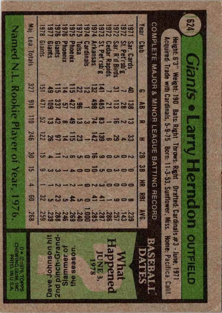 1979 Topps Larry Herndon