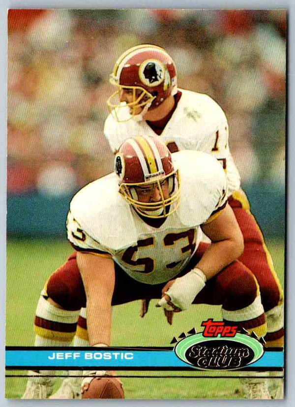 1991 Topps Stadium Club Football Jeff Bostic #465