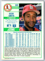 1989 Score Ozzie Smith #80