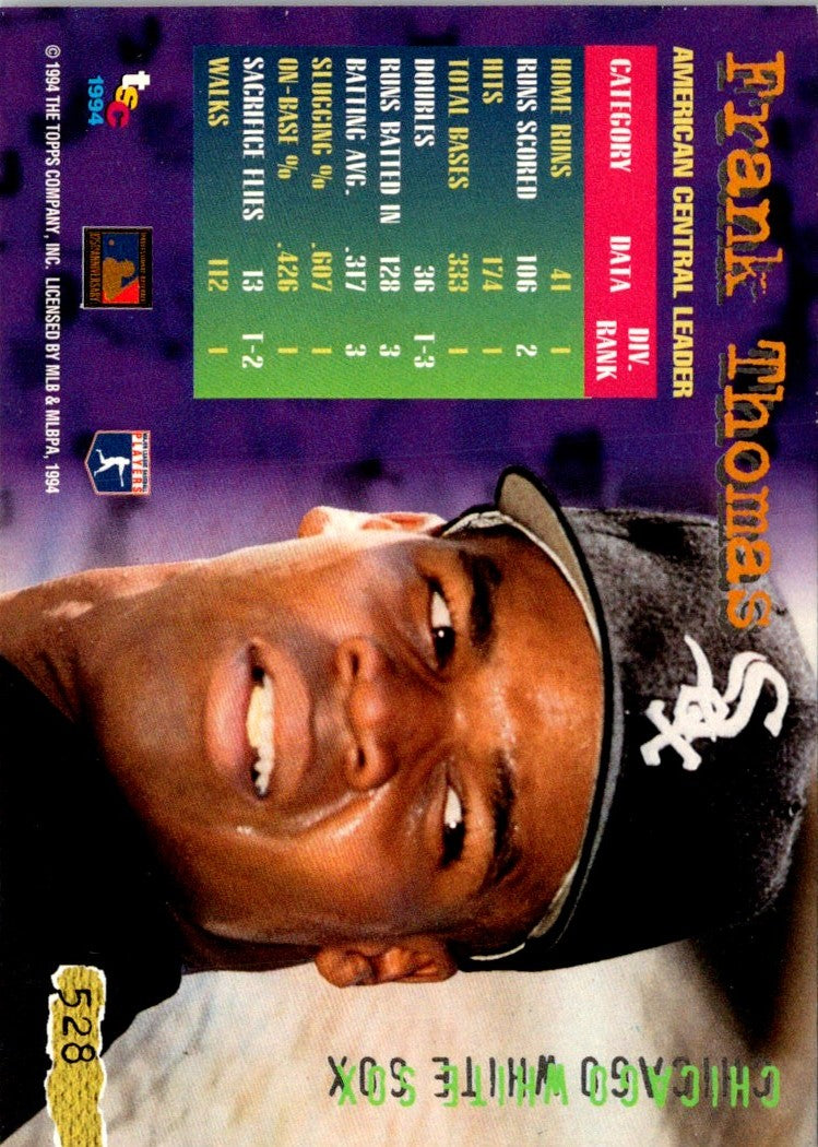 1994 Stadium Club Frank Thomas