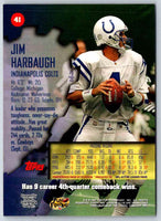 1997 Topps Stadium Club Football Jim Harbaugh #41