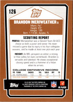 2007 Topps Draft Picks & Prospects Brandon Meriweather #126 Rookie