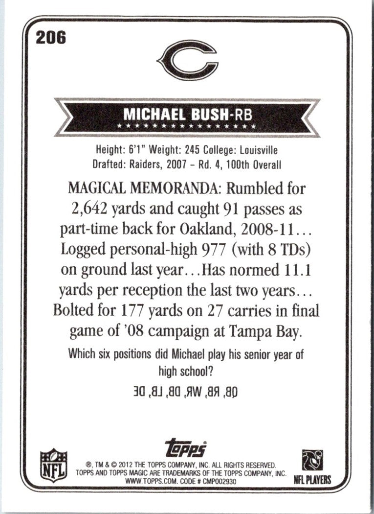2012 Topps Magic Michael Bush