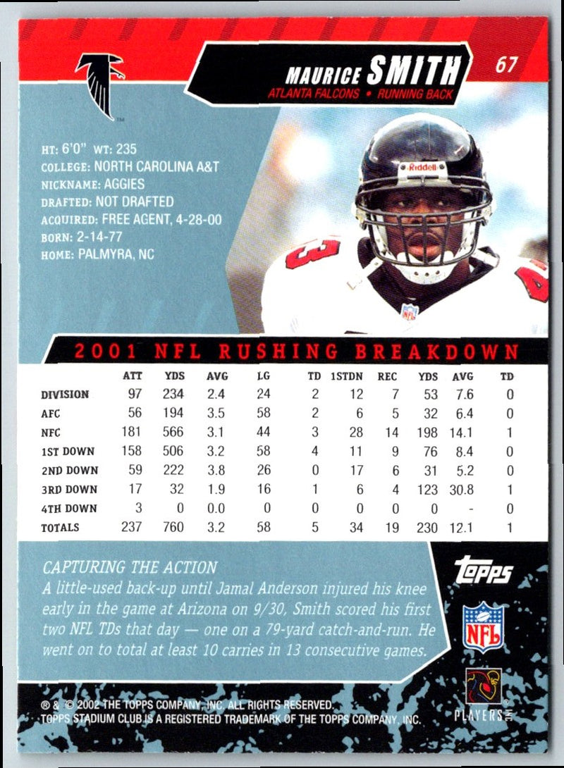 2002 Stadium Club Maurice Smith