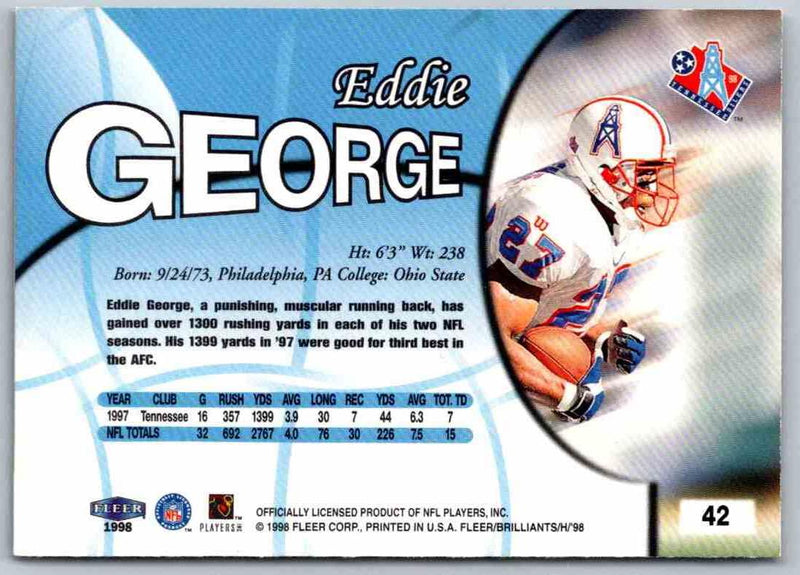 1991 Fleer Ultra Edddie George #42