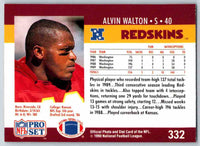 1990 Pro Set Alvin Walton #332