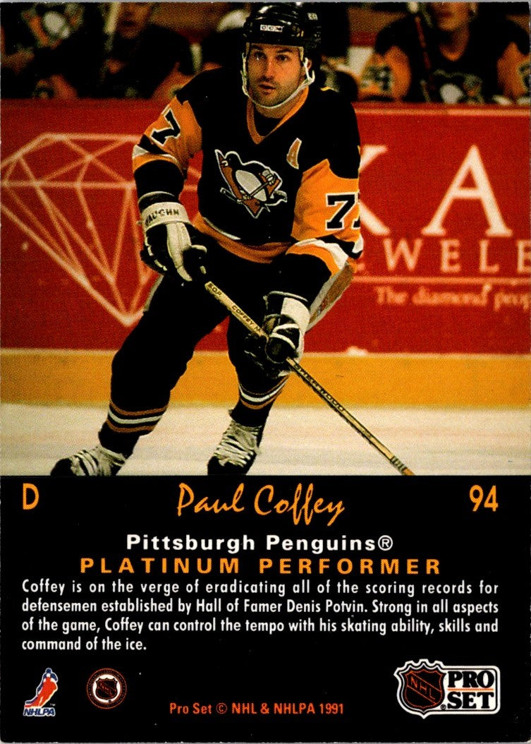 1991 Pro Set Platinum Paul Coffey