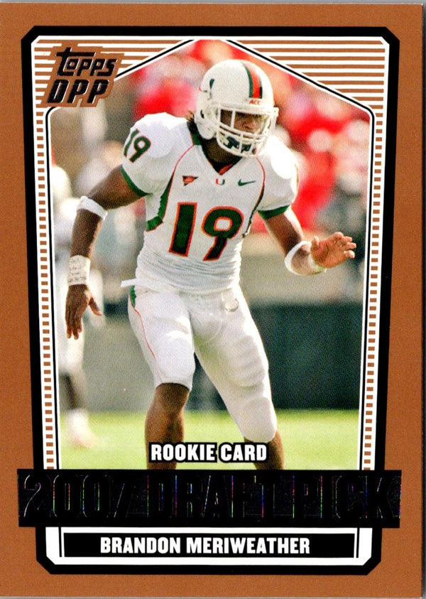 2007 Topps Draft Picks & Prospects Brandon Meriweather #126 Rookie