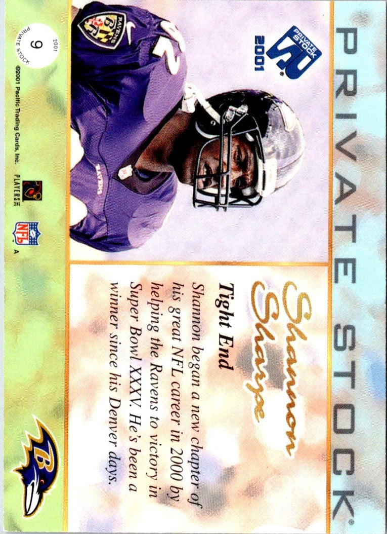 2001 Pacific Private Stock Shannon Sharpe