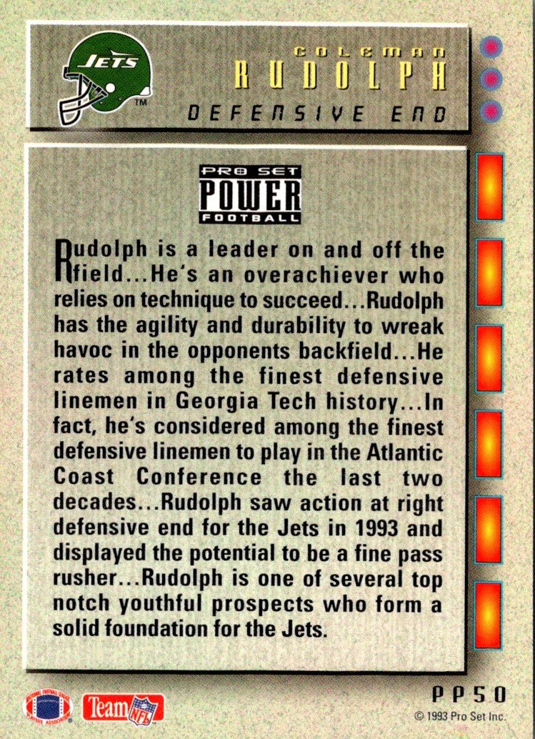1993 Pro Set Power Update Prospects Coleman Rudolph