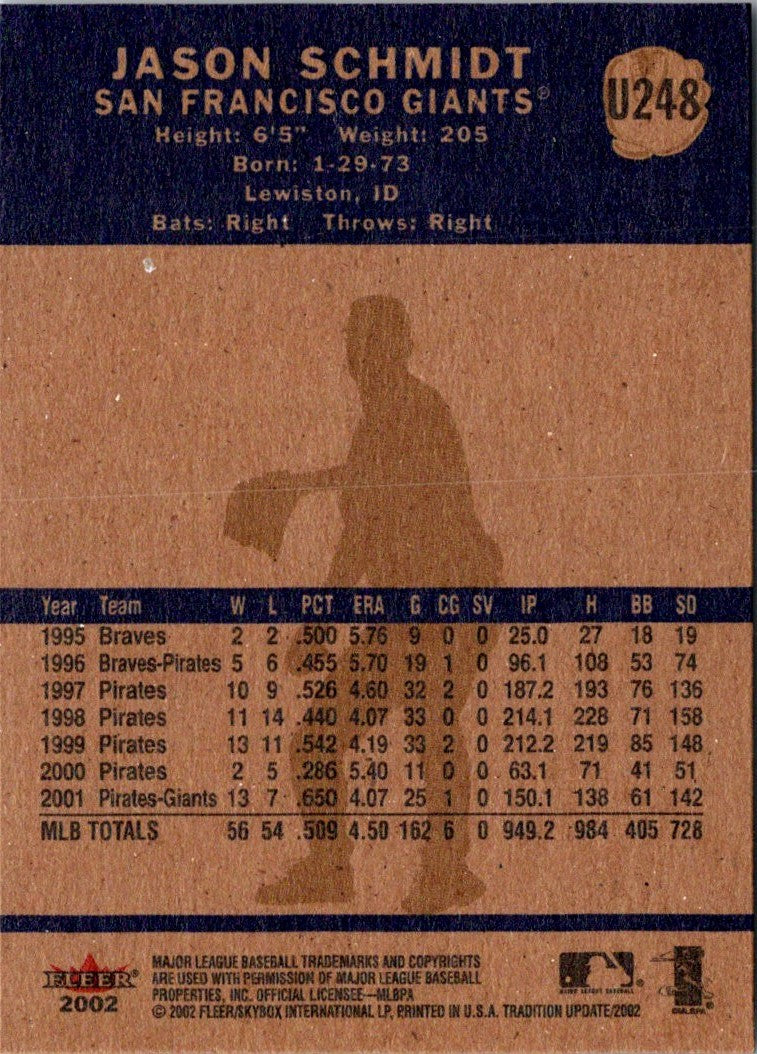 2002 Fleer Tradition Update Jason Schmidt