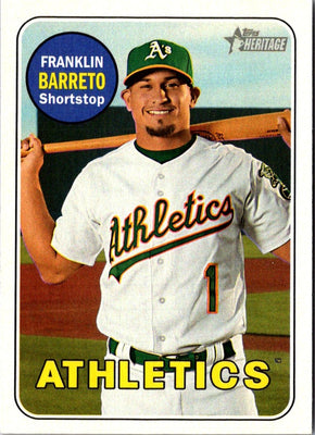 2018 Topps Heritage Franklin Barreto #332
