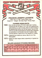 1981 Donruss Frank LaCorte #143