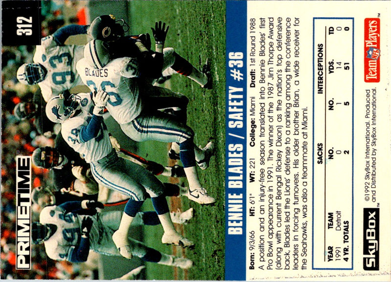 1992 Skybox Impact Bennie Blades