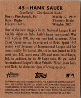 2001 Bowman Heritage 1948 Reprints Hank Sauer #9