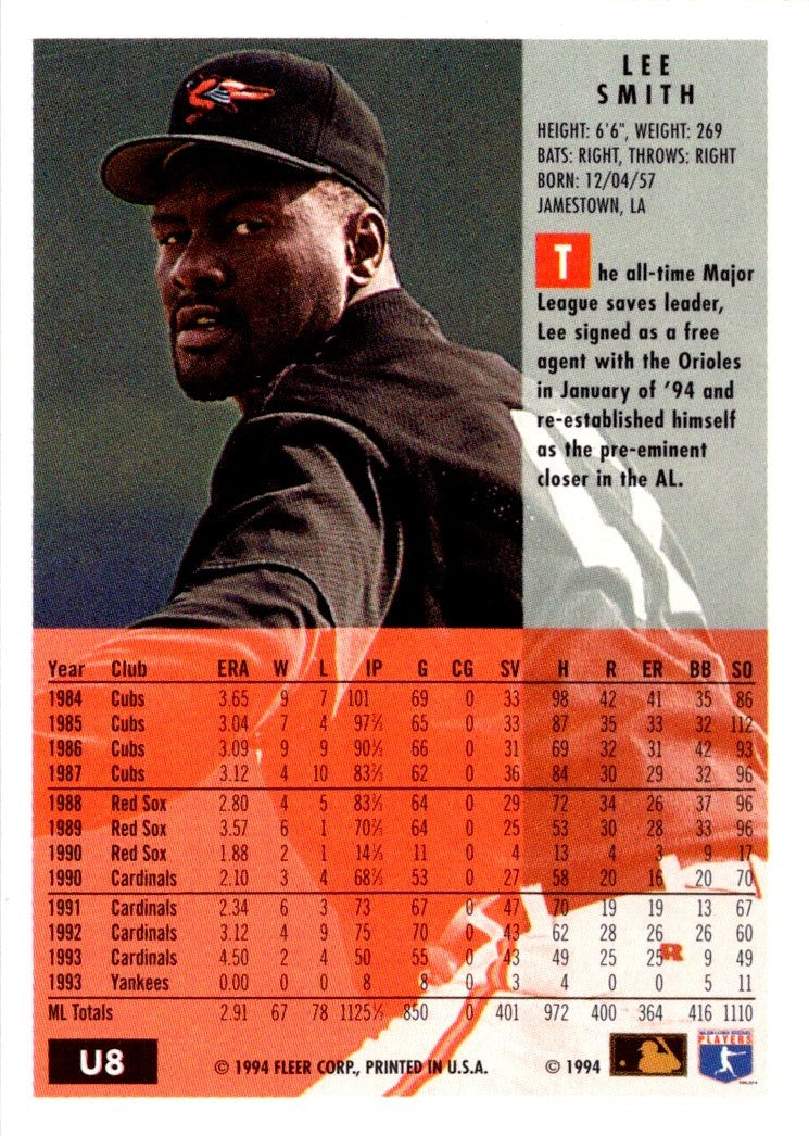 1994 Fleer Update Lee Smith