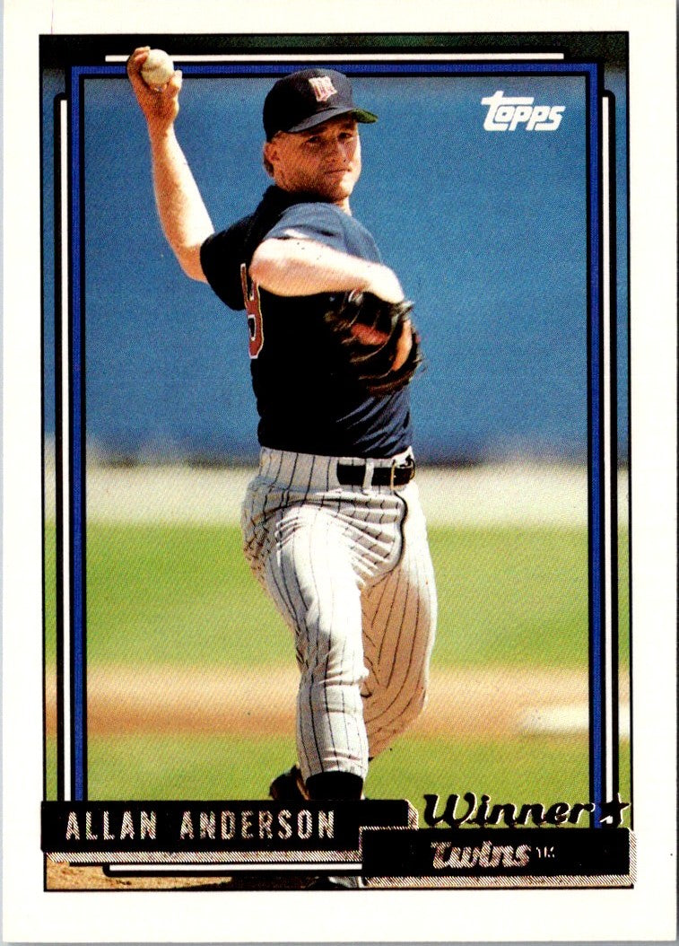 1992 Topps Gold Winners Allan Anderson