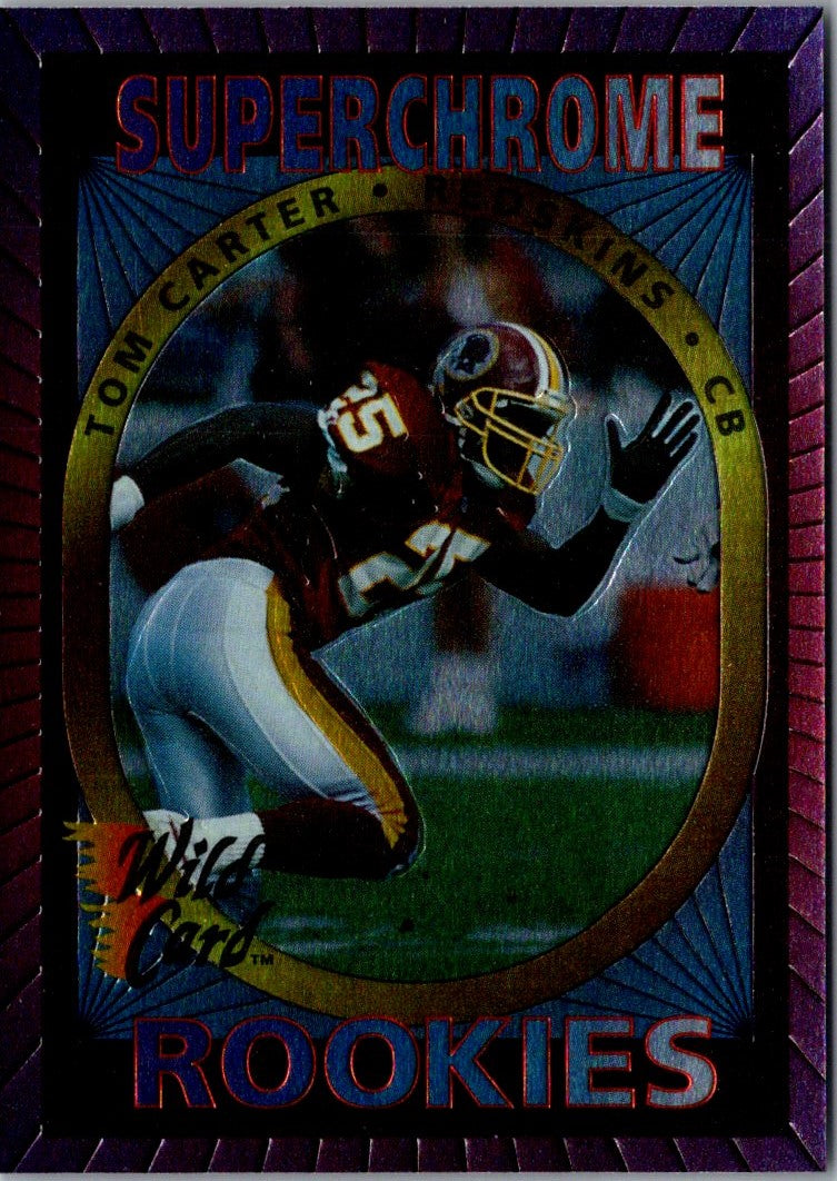 1993 Wild Card Superchrome Rookies Back to Tom Carter/Jason Elam