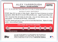 2012 Bowman Alex Yarbrough #BDPP55