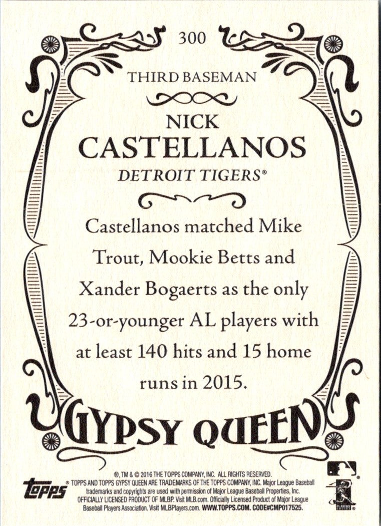 2016 Topps Gypsy Queen Nick Castellanos