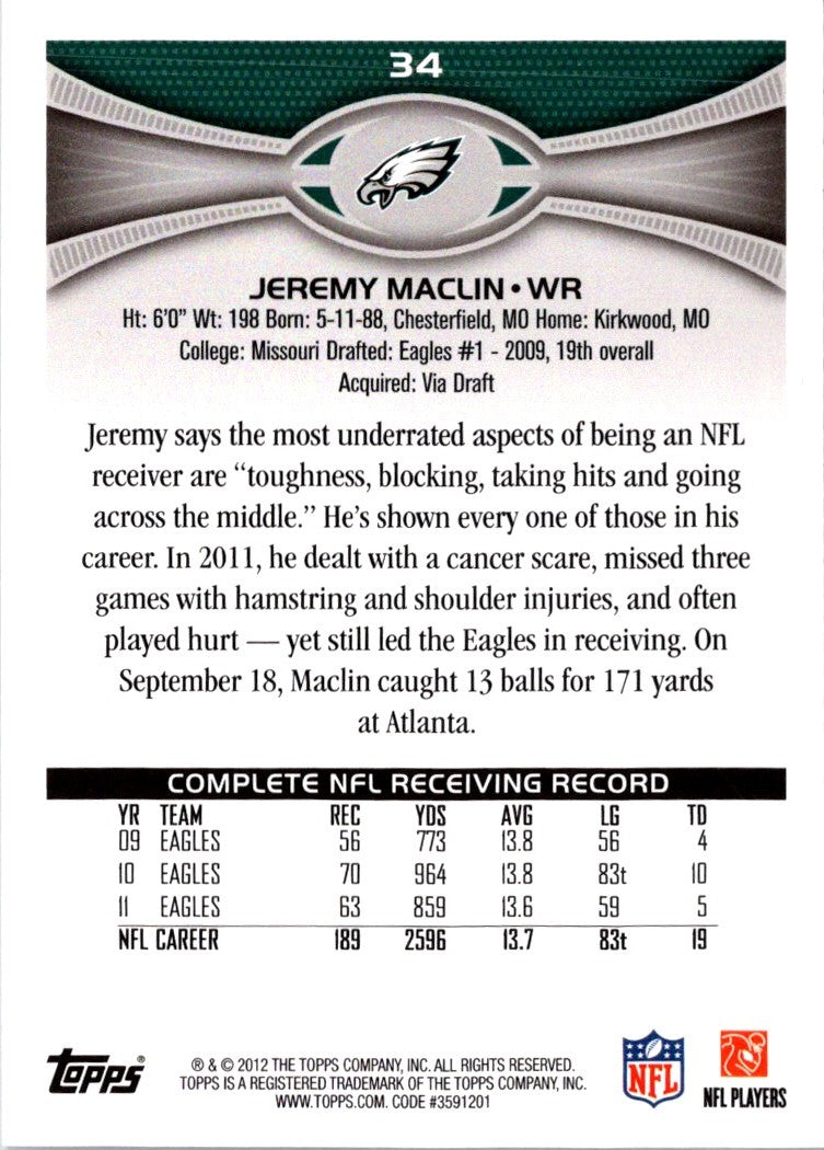 2012 Topps Jeremy Maclin