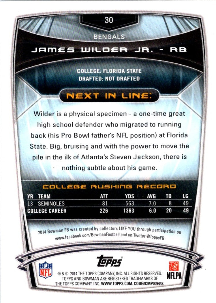 2014 Bowman James Wilder Jr.