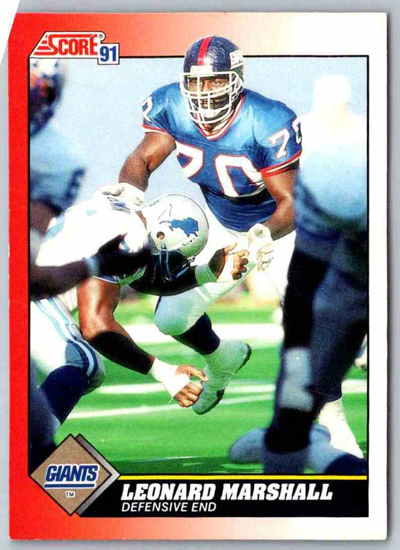 1991 Score Leonard Marshall #170