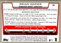 2012 Bowman Chrome Brian Dozier #91 Rookie
