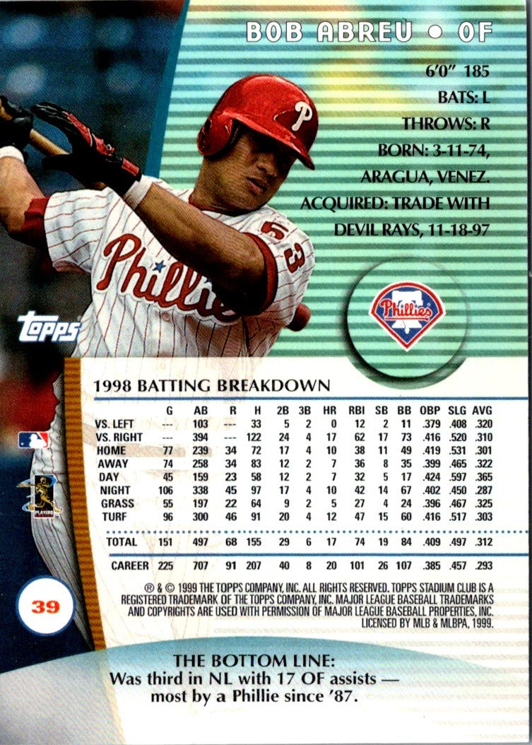 1999 Stadium Club Bobby Abreu