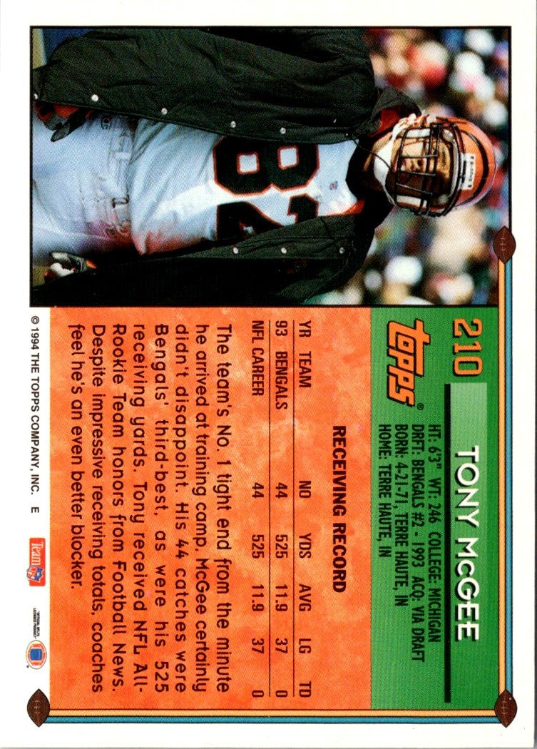 1994 Topps Tony McGee