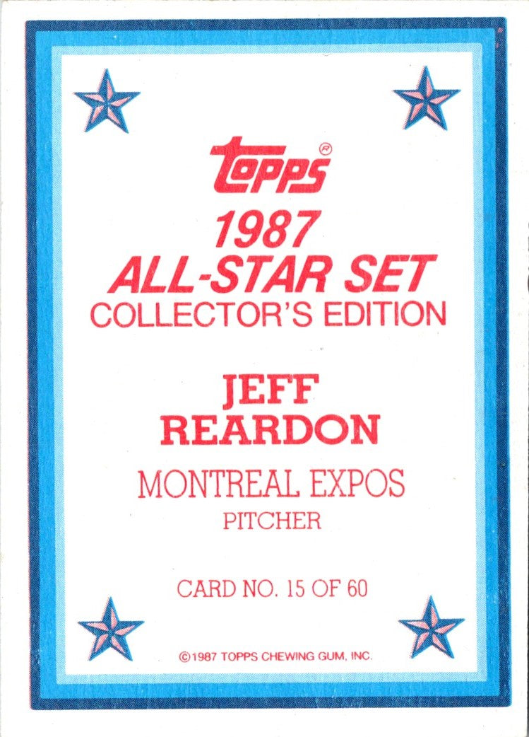 1987 Topps Glossy Jeff Reardon