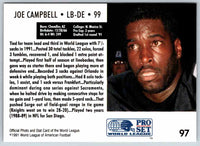 1991 Proset World League Joe Campbell #97