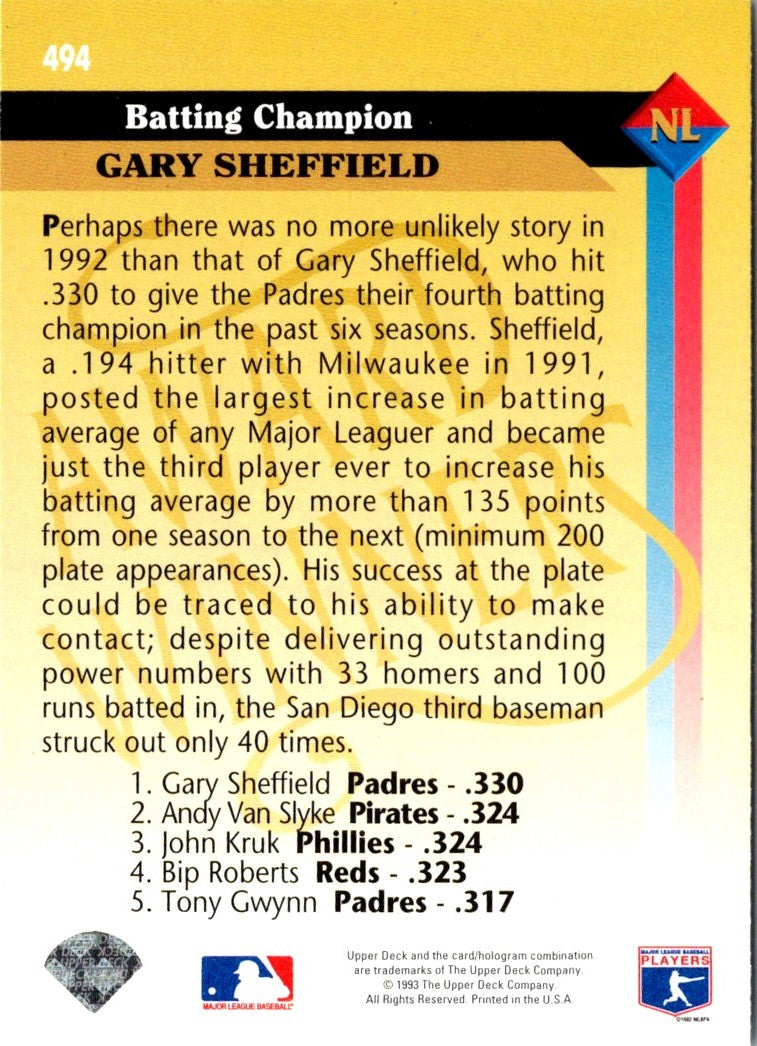 1992 Upper Deck Batting Odor