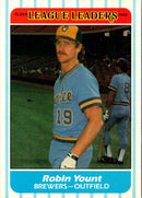 1986 Fleer League Leaders Robin Yount