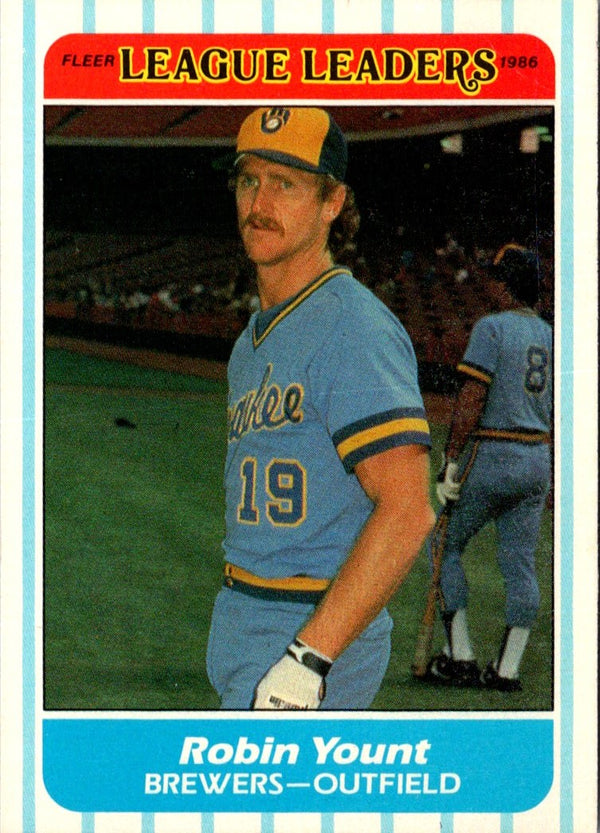 1986 Fleer League Leaders Robin Yount #44