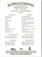 2011 Topps Allen & Ginter Yunel Escobar #186