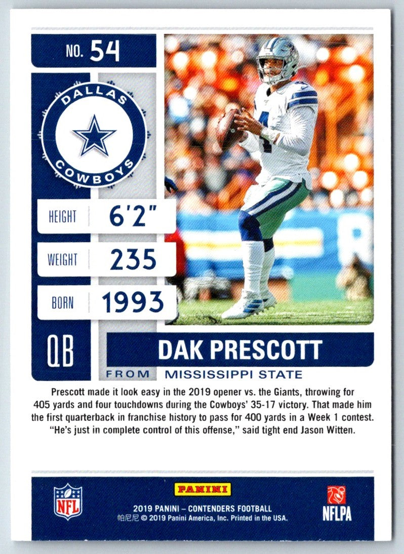 2018 Panini Dak Prescott