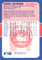 1989 Fleer Exciting Stars Gregg Jefferies #26