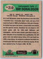 1991 Bowman Football Ray Donaldson #210