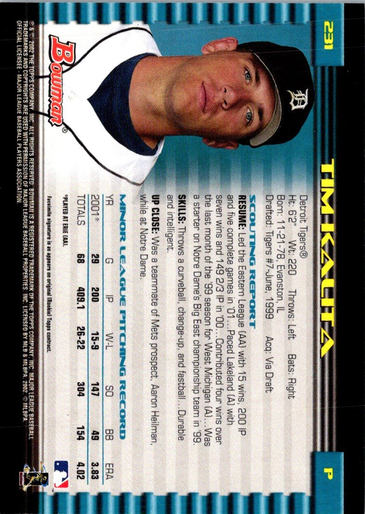 2002 Bowman Tim Kalita