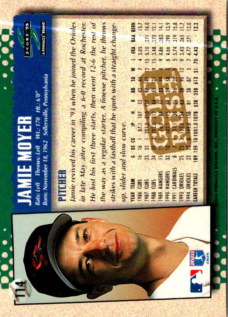 1995 Score Jamie Moyer