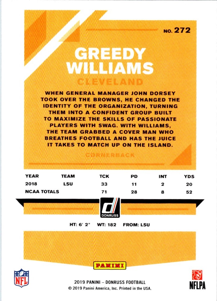 2019 Donruss Greedy Williams