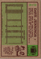 1984 Topps Dave Jennings #318