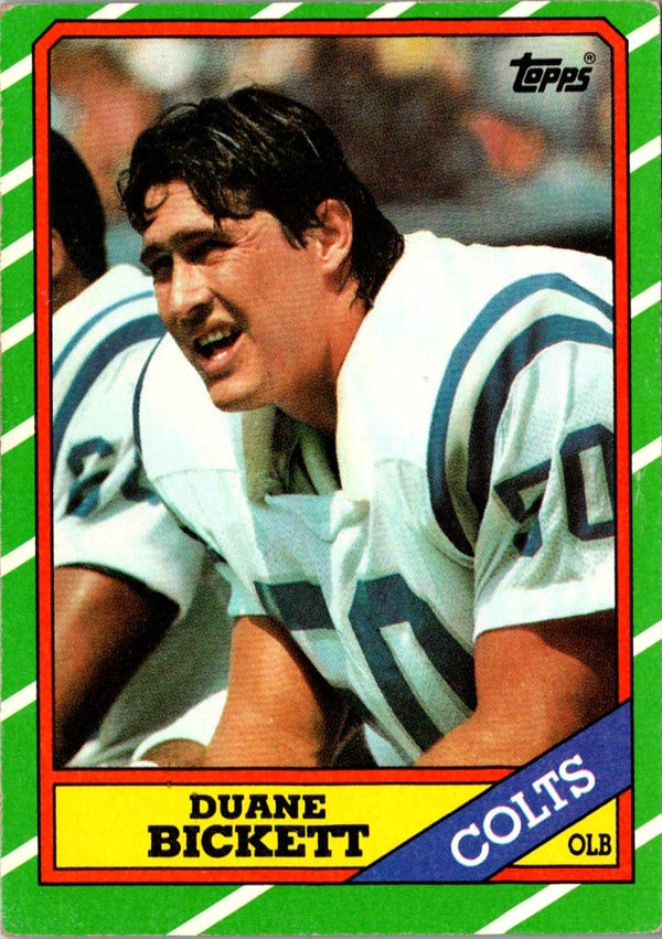 1986 Topps Duane Bickett #322 Rookie